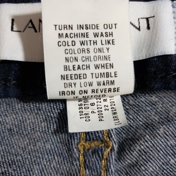 Lane Bryant Ankle Crop Jeans Size 22 Blue Stretch Waist Zip Fly 29" Inseam - Picture 6 of 6